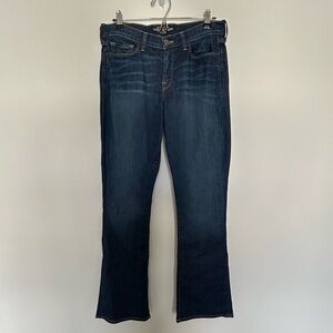 Lucky‎ Brand Sofia Boot Jeans Dark Wash Size 10 30 Regular Pocket Embroidery